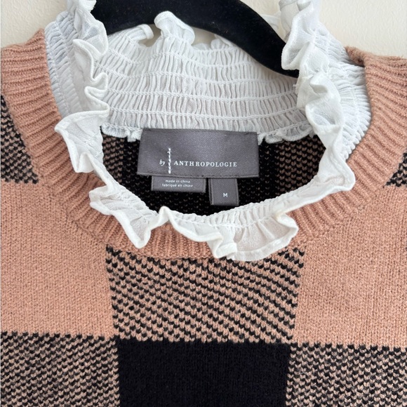 Anthropologie Black and Brown Checkered Sweater - Picture 4 of 4